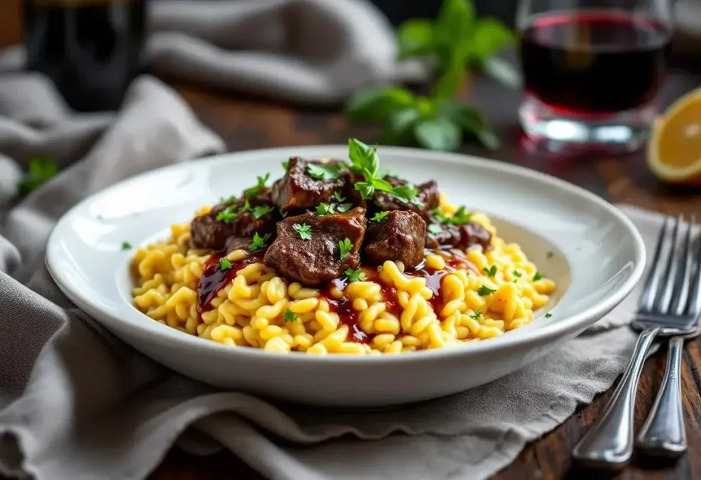 Ce risotto façon bœuf bourguignon de Cyril Lignac rend totalement accro (vous êtes prévenu)